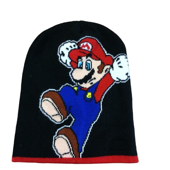 Bioworld Nintendo Super Mario Beanie Hat Knit Cap One Size Fits Teens & Adults - Picture 3 of 4